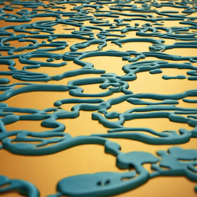 Oil droplets intertwining in a complex network, illustrating the role of habendum clauses during oil and gas lease renewals