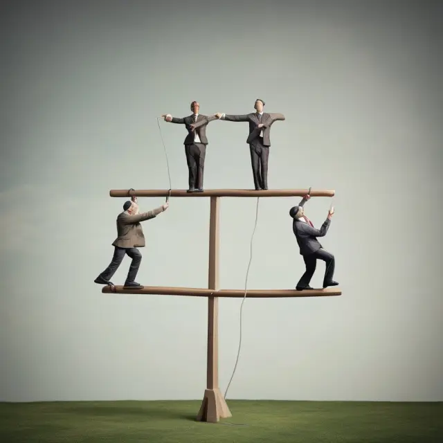 Buyer and seller on a seesaw representing price balance during negotiations. Buyers research market value while sellers start high to create room for negotiation.