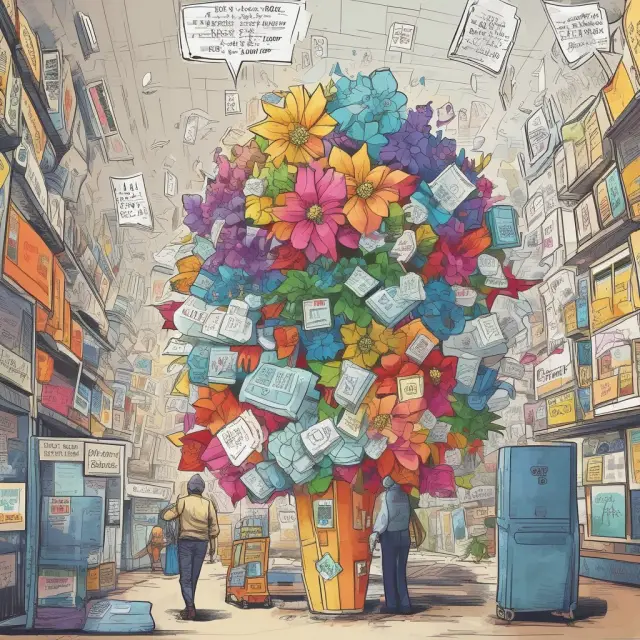 E-commerce company issuing preferred shares with reduced face value as flowers, signifying unconventional capital diversification