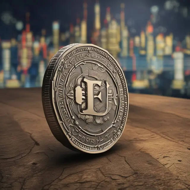 A vintage half coin on a modern stock ticker, illustrating historical half stocks