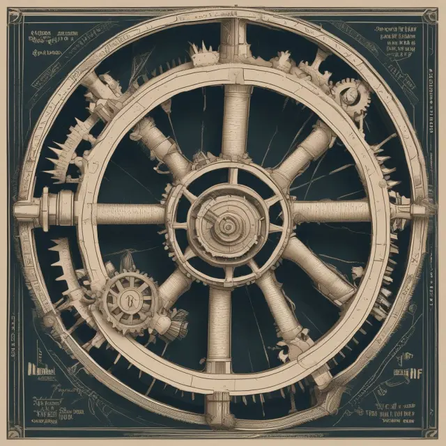 Image depicts a hamster wheel with gears labeled 