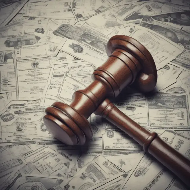 An insurance hammer symbolically depicted as a hammer held by an insurer, illustrating their control in enforcing settlements through hammer clauses