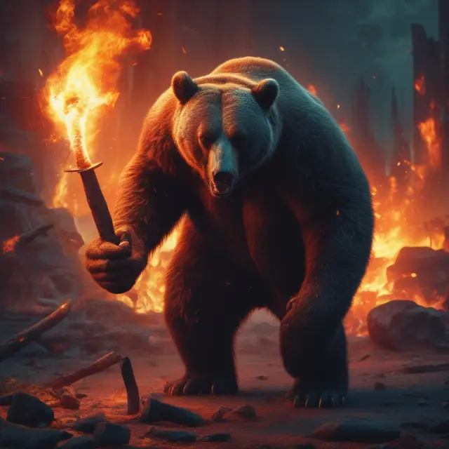 Image of a hammer forming, with a long lower shadow representing the bear market and the body symbolizing the bullish reversal