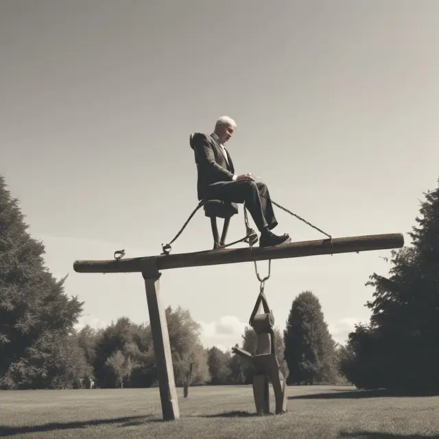 An investor weighing opportunities from market anomalies against potential risks, represented as a seesaw.
