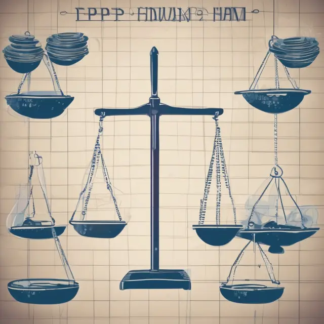 Two sets of scales, one balanced on a spot market handle, the other on a forward market handle. Their weights fluctuate as they represent price comparisons between present and future transactions.