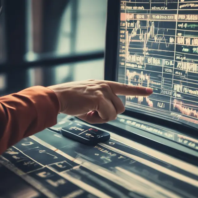 A trader intently studying handles on a stock ticker, using this crucial information to shape their trading decisions