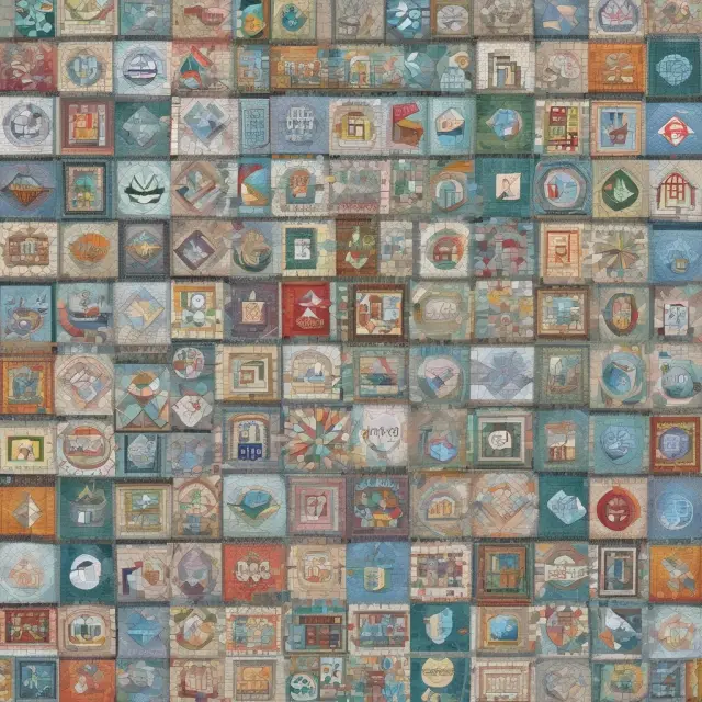 Puzzle mosaic displaying commerce & industry, finance, utilities, REIT sectors, Hang Seng Composite, and Hang Seng HK35 sub-indexes