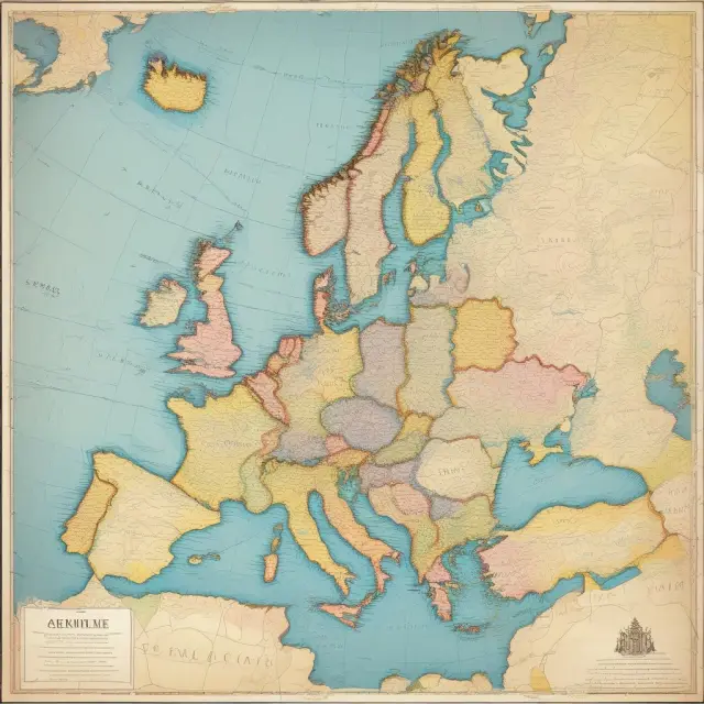 A European map illustrated with bright, blooming sunflowers representing countries like Switzerland, Netherlands, Denmark, Norway, Finland, and Iceland that have embraced happiness economics.