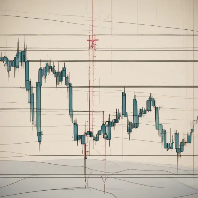 Visualization of bearish harami cross pattern: A large bullish candle followed by a small doji contained within its body