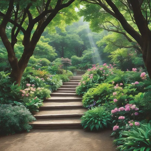 An image of gentle raindrops watering a flourishing garden symbolizing soft inquiries and their positive impact on a financial landscape