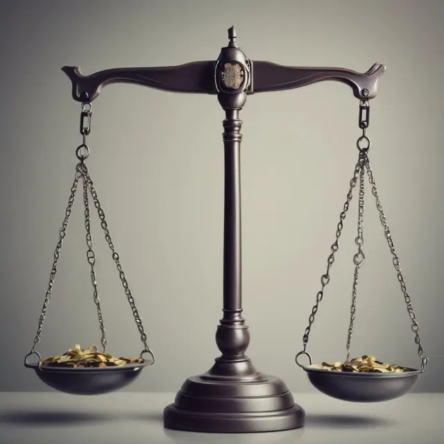 Hard inquiry balancing scales represent the impact of employment background checks on potential employees