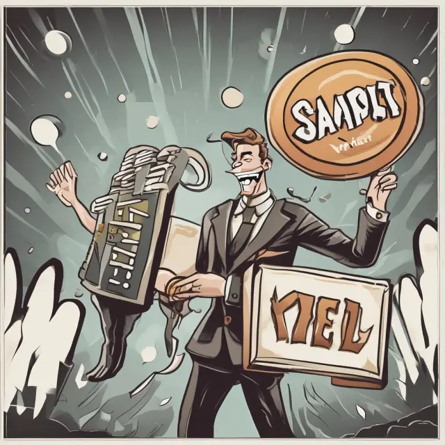 A salesperson celebrates a hard-won deal, as their competitor