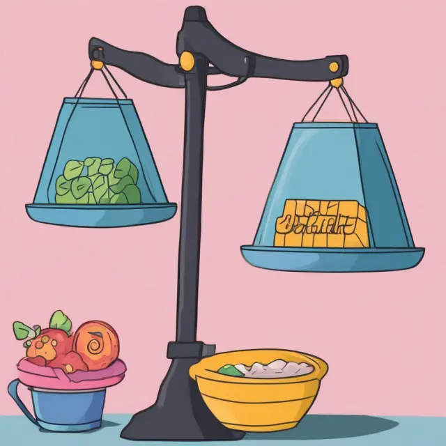 Balance scales representing hard selling (quick sales) versus consultative sales techniques (long-term customer relationships)