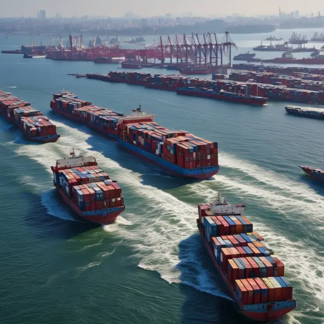 An exporter steering a ship through rough seas, with one hand on a hard currency sail and the other on a soft currency rudder, symbolizing the challenges of managing currencies in international trade.