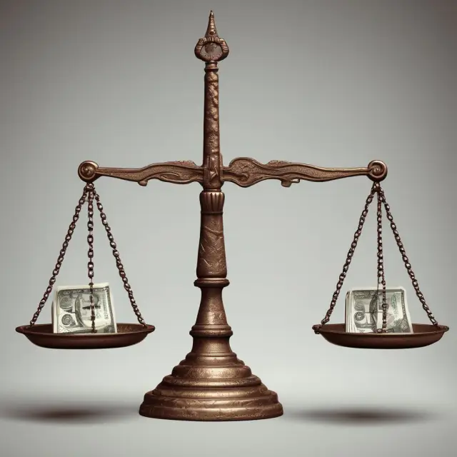 Hard and soft dollars depicted as coins balanced on a scale, emphasizing the trade-off between cost transparency and access to research services for investors