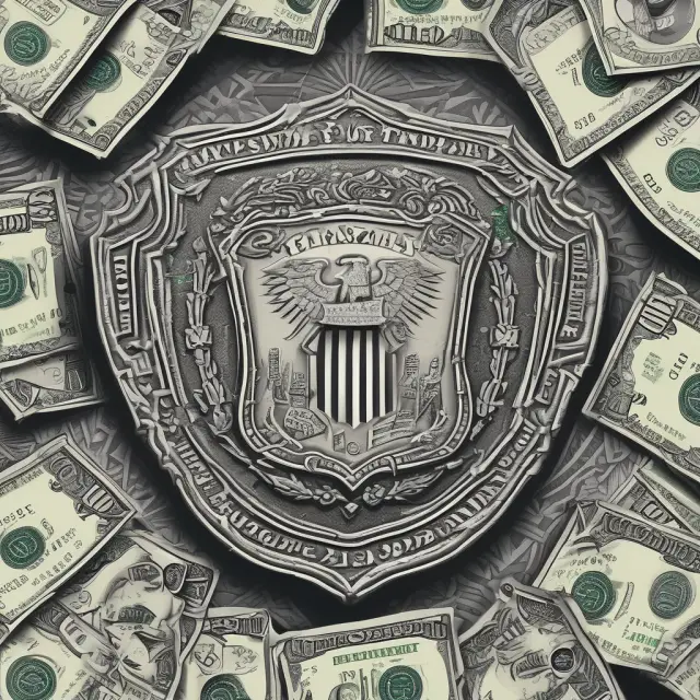 An image of a shield adorned with hard dollar coins, symbolizing transparency, control, and efficiency in financial transactions