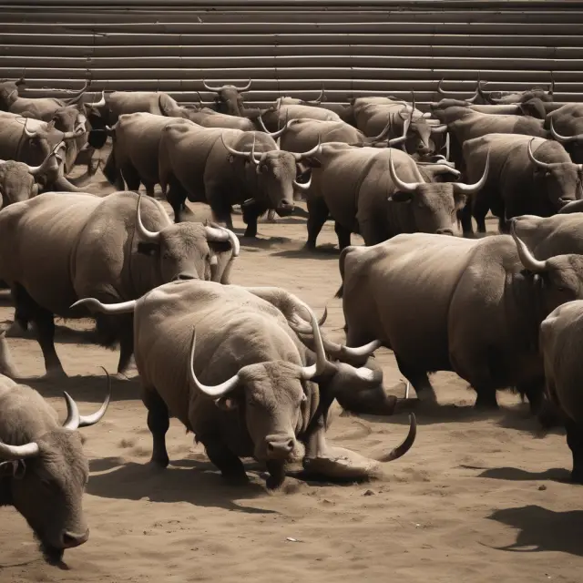 Bullish commodity traders navigating a tranquil market, their contracts serving as anchors