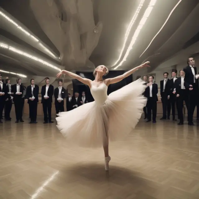 A ballet performance depicting speculators dancing with market volatility, illustrating the role of leverage and hardening conditions