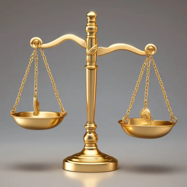 A set of golden scales illustrating the balanced advantages and disadvantages of hardening for market participants