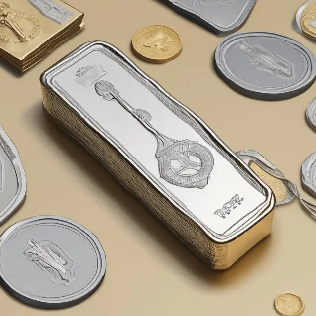 A golden bar and silver coin entwined illustrate hard money as a stable currency.
