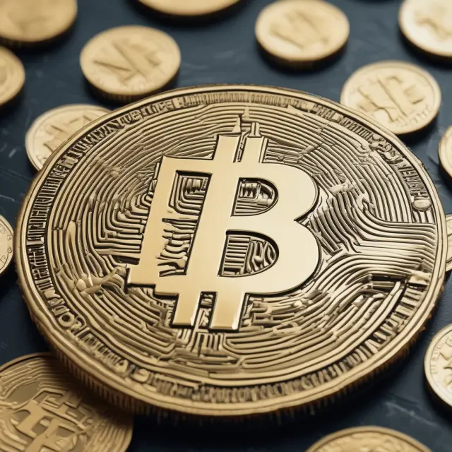 An image of a golden coin hovering above a cryptocurrency chart, representing the enduring appeal and stability of hard money in modern financial markets