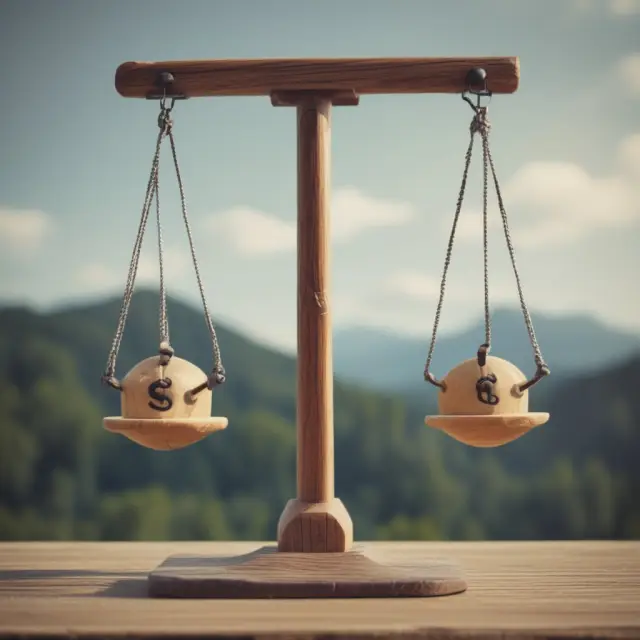 A visual comparison of hard and soft stops as two pendulums representing different order types on a seesaw of price levels, symbolizing execution, flexibility, and discipline