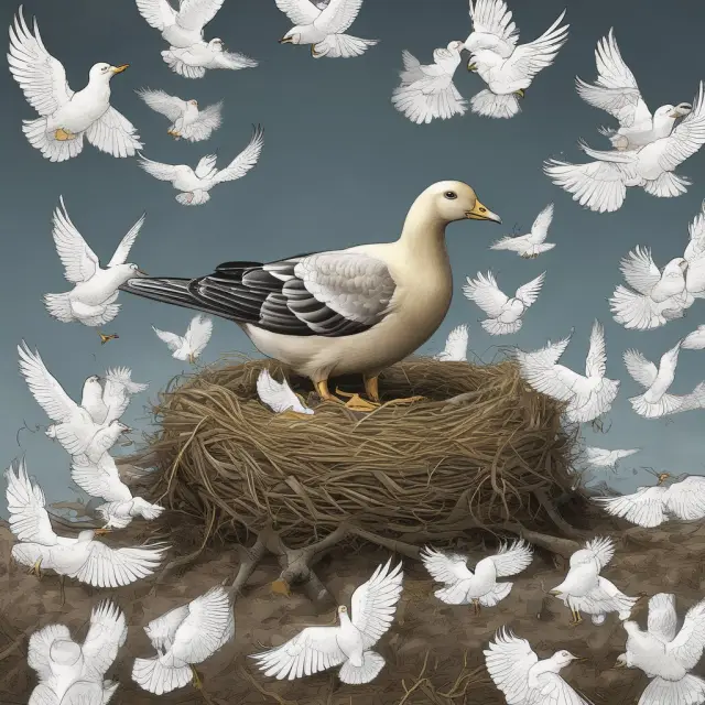 A golden goose lays fees atop an intricately designed nest filled with hard-to-borrow stocks