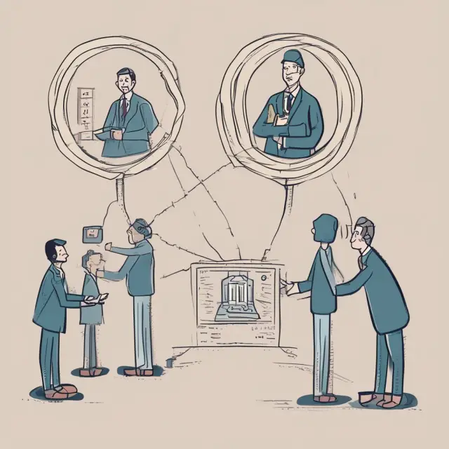 Bond issuer holding a tree with two branches: one for harmless warrants intertwined with another for regular warrants, representing their connected yet distinct differences.