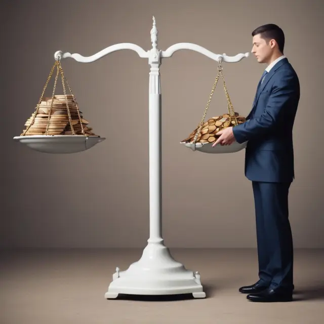 An image of a balanced scale with one pan representing consumers and the other businesses, with the HST as a pendulum swinging between them