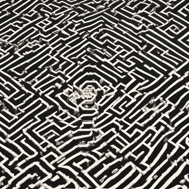 An intricate maze symbolizing complex tax jurisdictions and the digital e-commerce landscape
