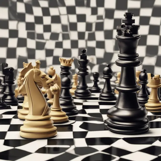 An image of a chessboard filled with various economic pieces representing commerce, size, and transaction tests for HSR Act compliance