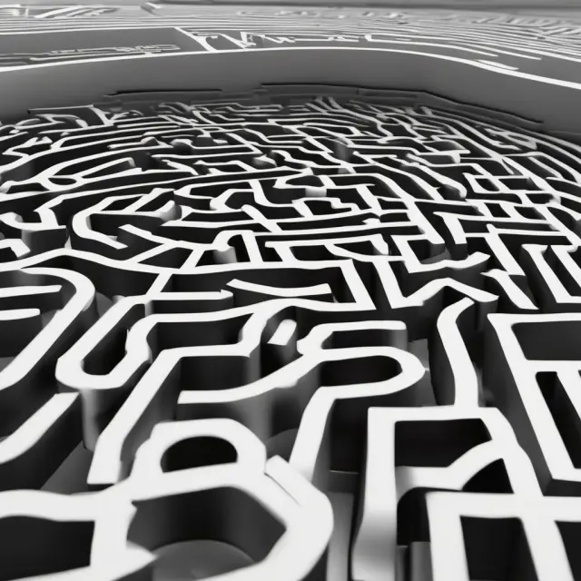 Person navigating an intricate maze, symbolizing HSR Act filing thresholds and fees