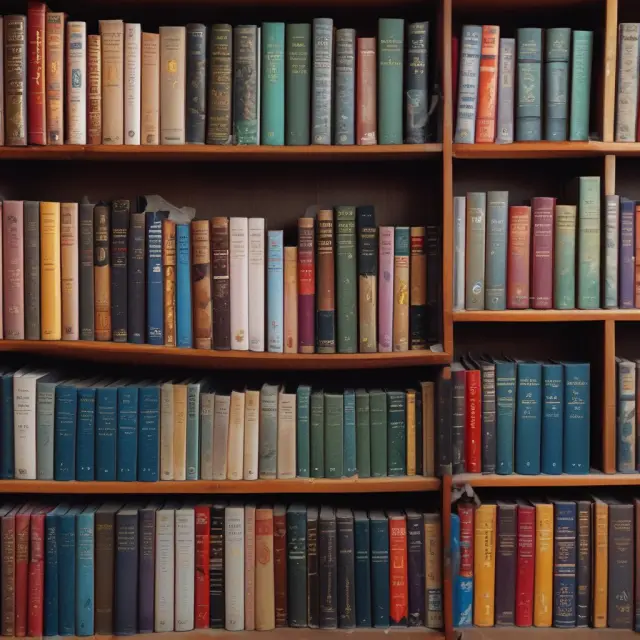 Harvard Business School curriculum represented as a bookshelf filled with various business texts and elective course books