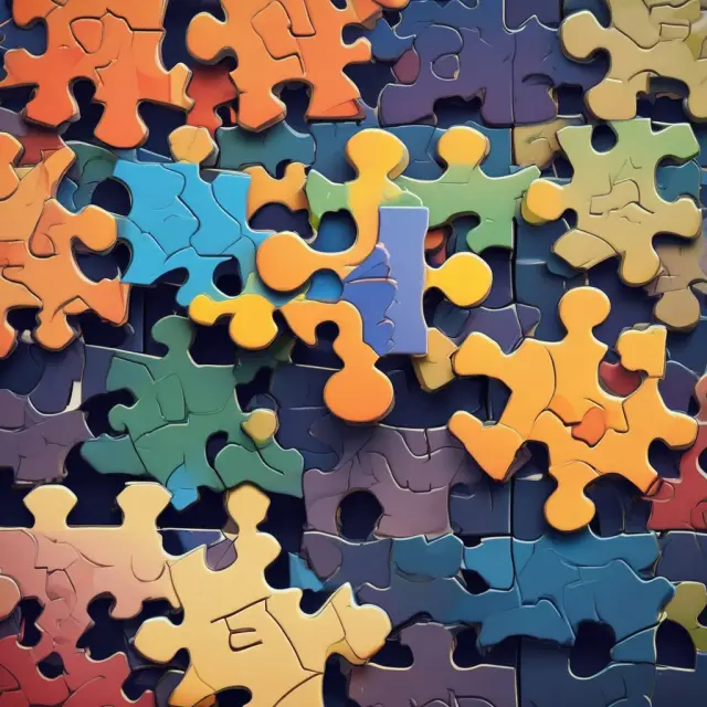 A cryptographic hash function depicted as interlocking puzzle pieces, emphasizing the importance of maintaining security and immutability within the realm of cryptocurrencies