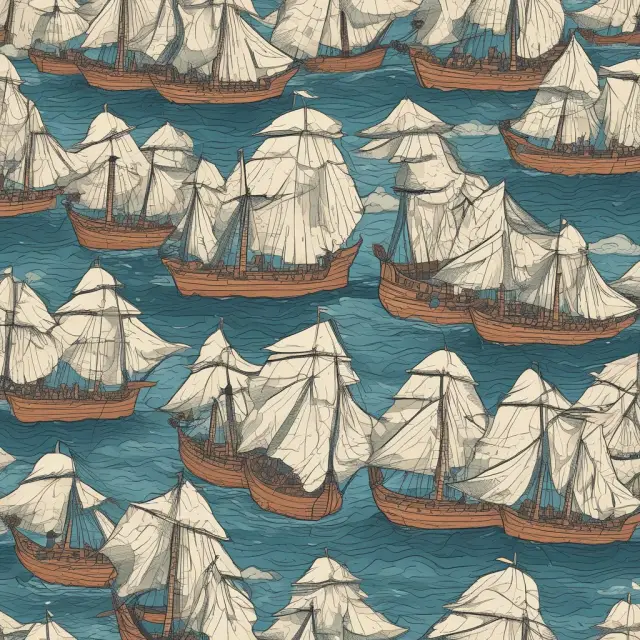 A fleet of Byzantine ships navigates through hashgraph waters, illustrating the network
