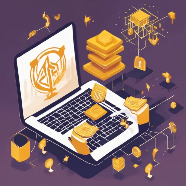 Two hawaladars passing on golden coins in a virtual maze, symbolizing the intricate and trustworthy hawala transaction process.