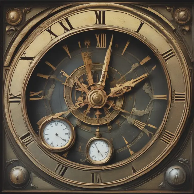 A clock with continuously moving hands representing the time-dependent nature of hazard rates