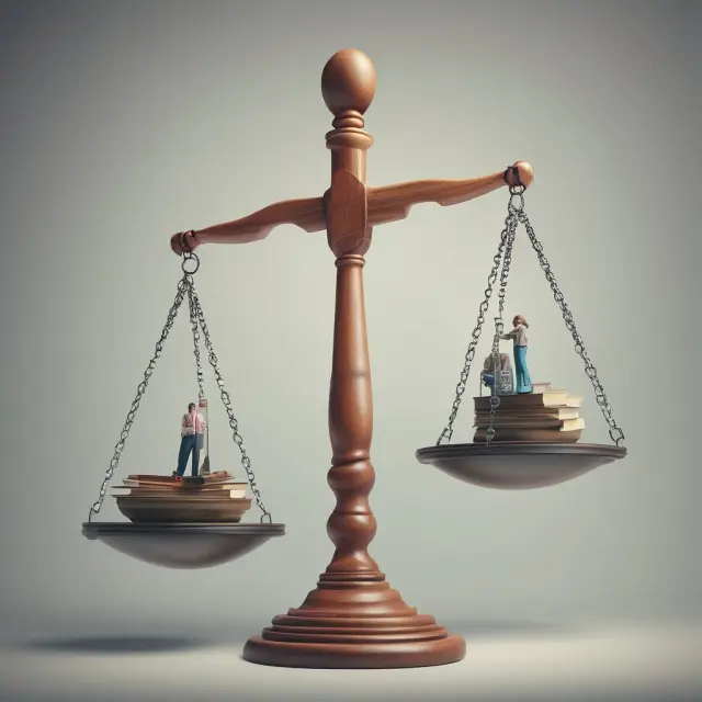 A professional investor skillfully balances a scale, one pan representing healthy lifestyle choices, the other effective communication with insurance providers.