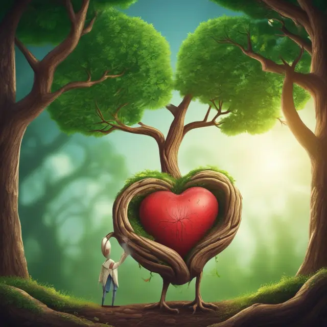 A trustworthy individual tenderly cares for a heart-shaped seedling, representing the significance of choosing the right person as your healthcare power of attorney.
