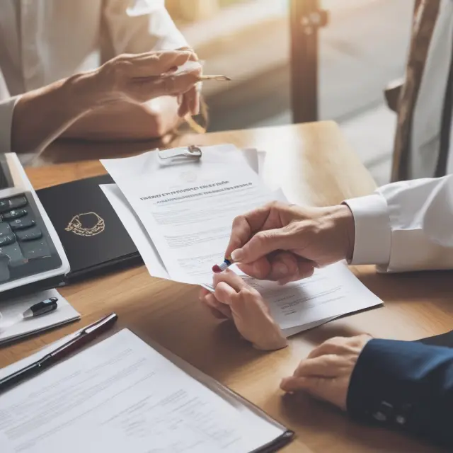 Person handing HCPA form to trusted representative