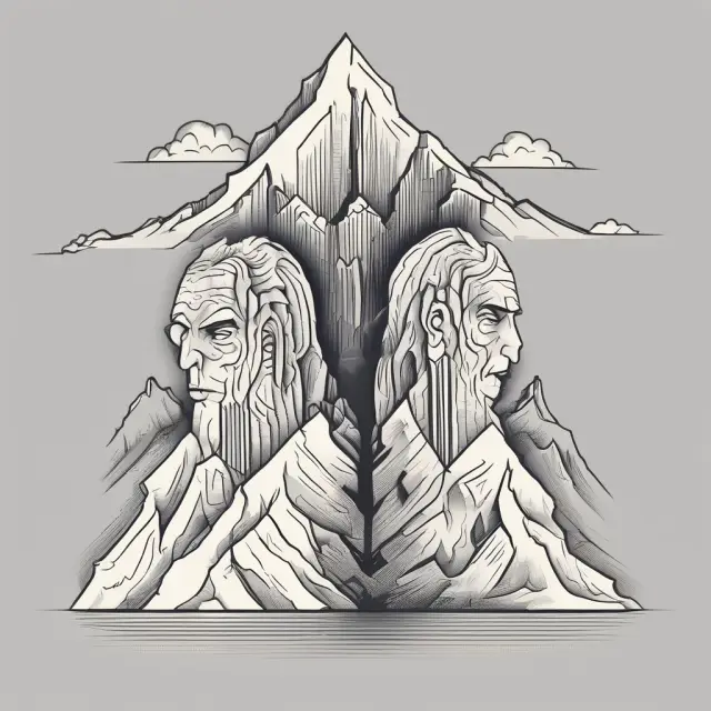 Image of three stock market peaks representing the 