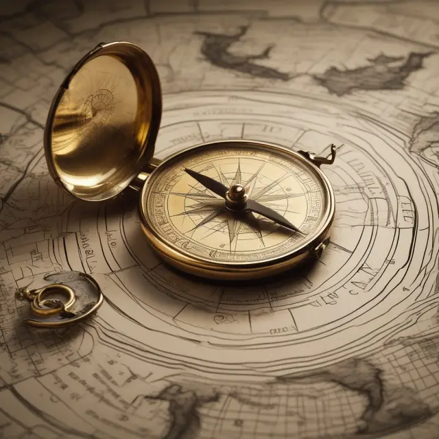 An image of a golden compass leading an institutional investor through a maze labeled