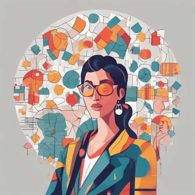 A headhunter, symbolized as a globe-trotting figure, piecing together puzzle pieces representing diverse international talents while embracing cultural differences