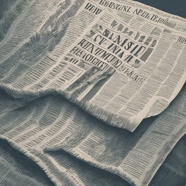 An image of news headlines gently sailing on a sea representing stock prices, emphasizing the impact of news stories on financial markets.