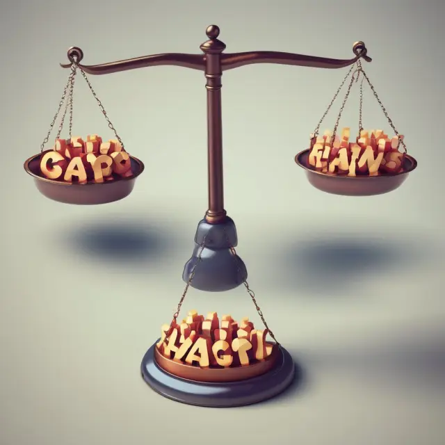 A balance scale illustrates GAAP and headline earnings, symbolizing their comparison in financial reporting.