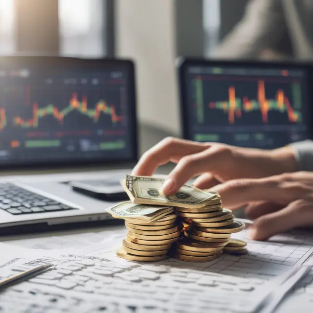 A golden scale weighing operational, trading, and investment incomes to form headline EPS