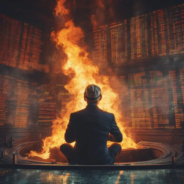 A fire stoked by headline earnings reports fuels the stock market, illuminating core business performance.