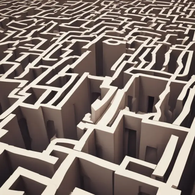 A metaphorical maze symbolizes various eligibility requirements for the Health Insurance Marketplace, with open gates granting access to affordable plans