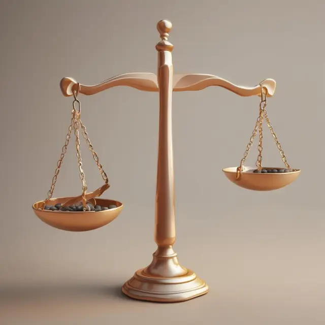 An image of a balance scale with 