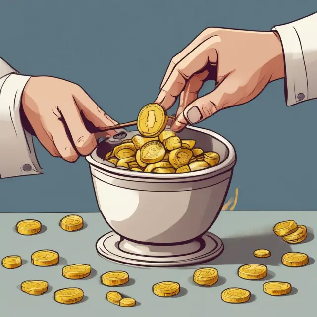 Image of a hand distributing golden coins into a bowl, symbolizing government subsidies for health insurance